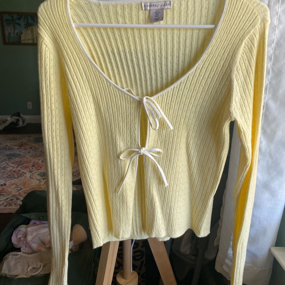 Sincerely Jules Light Yellow Knit Top